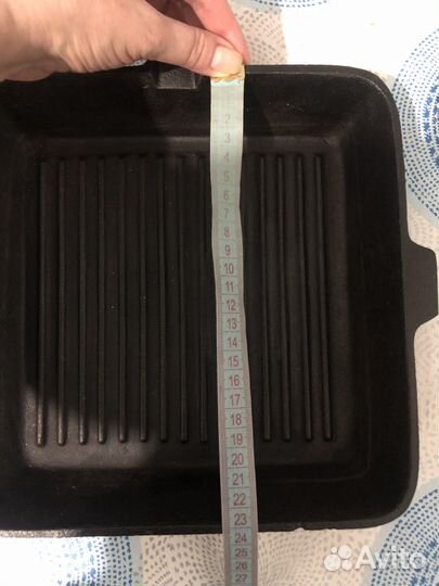 Чугунная сковорода гриль б/у