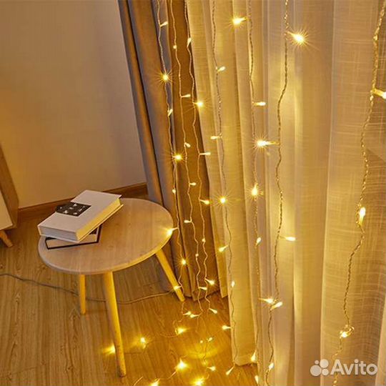 Гирлянды на штору с пультом