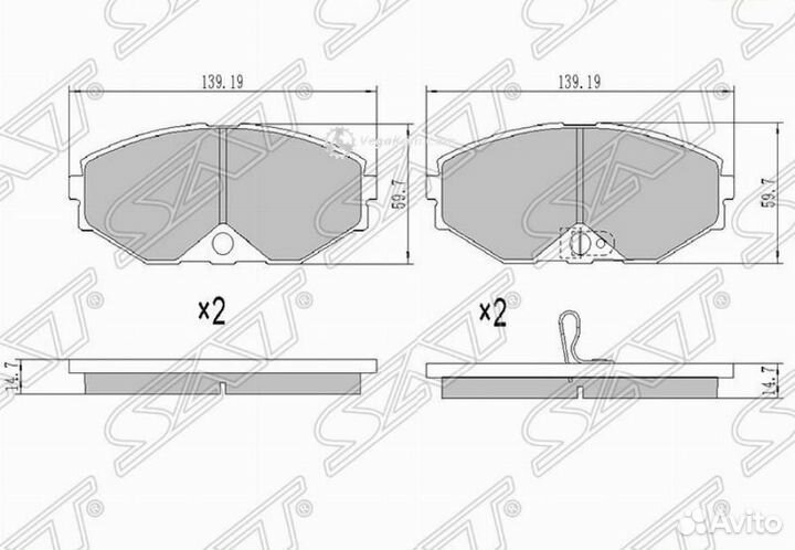 Колодки передние Nissan cefero Maxima A33 Cedric Y33 Infiniti Q45 stay040NS036