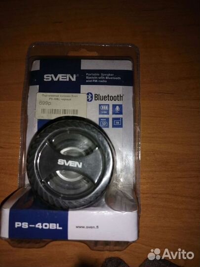 Портативная мультимедийная колонка Sven PS-40BL чё