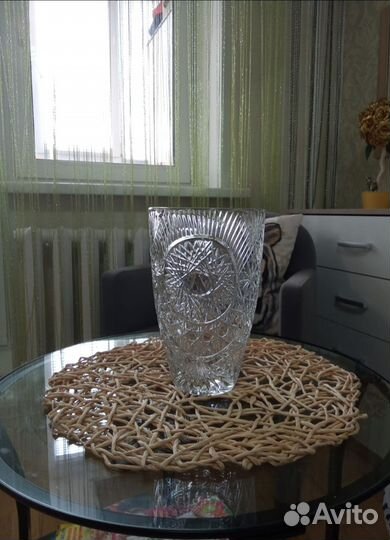 Хрустальная ваза для цветов СССР