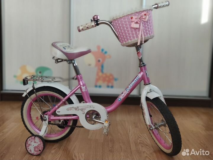 Велосипед для девочек black aqua Princess 12