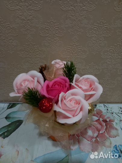 Букет из мыльных цветов