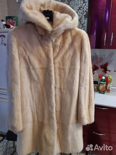 Шуба норковая с капюшоном 46 48 бу
