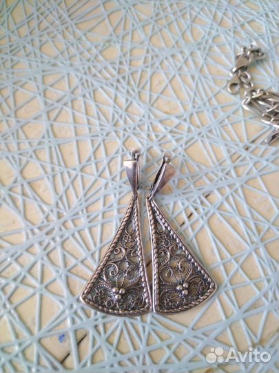 Серьги серебро