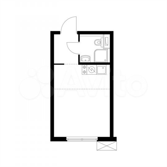 Квартира-студия, 20 м², 24/33 эт.