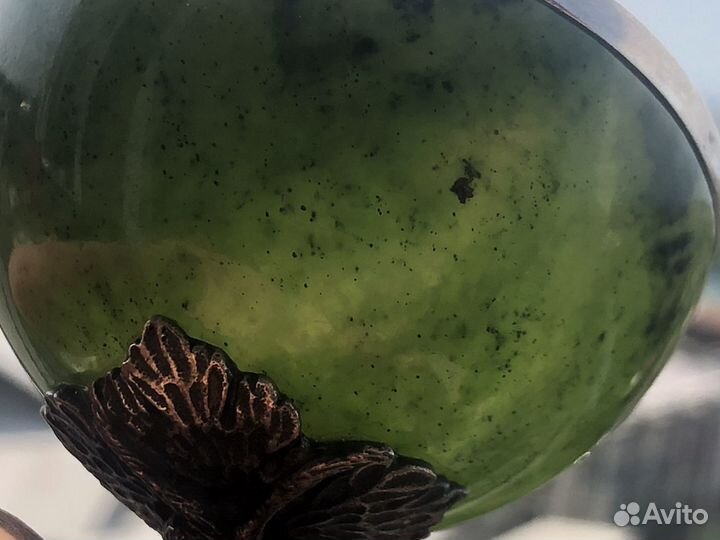 Винный сервиз нефрит + серебро ручная работа