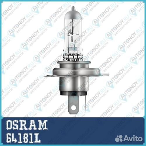 Лампа г/с H19 60/55W PU43T-3 Original 12V 64181L 4052899599017 osram 1шт