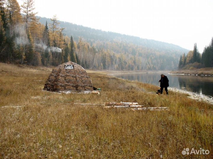 Палатка берег уп 2 с печкой