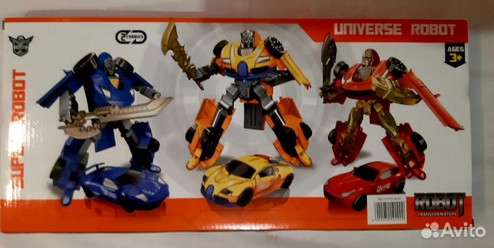 Робот-трансформер. Робот-тобот. Набор 3 шт