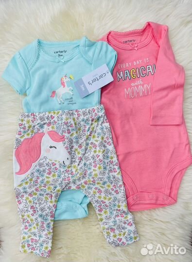 Carters новый костюм для девочки из США 3m,12m