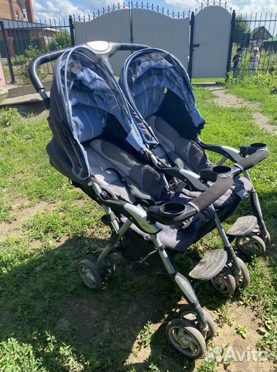 Коляска трость для двойни