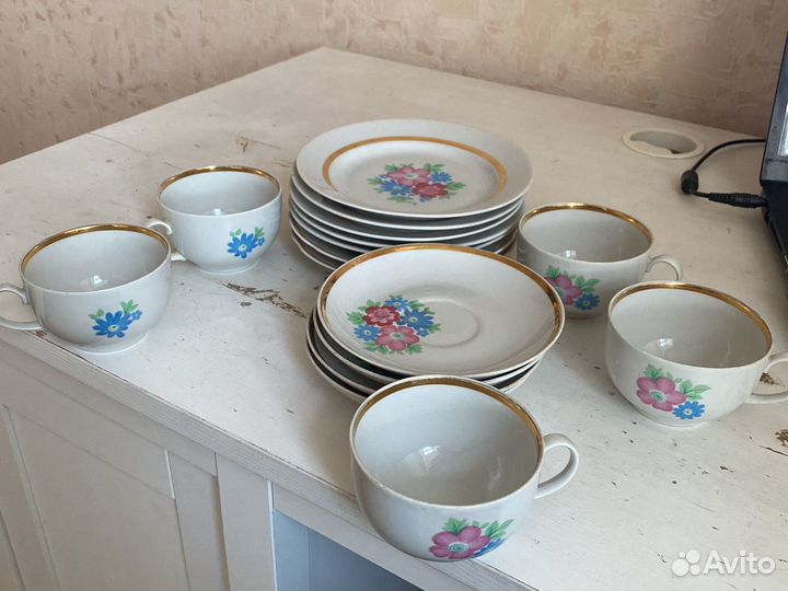 Чайный сервиз на 5 персон. Дулево