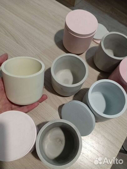 Баночки для свечей гипс