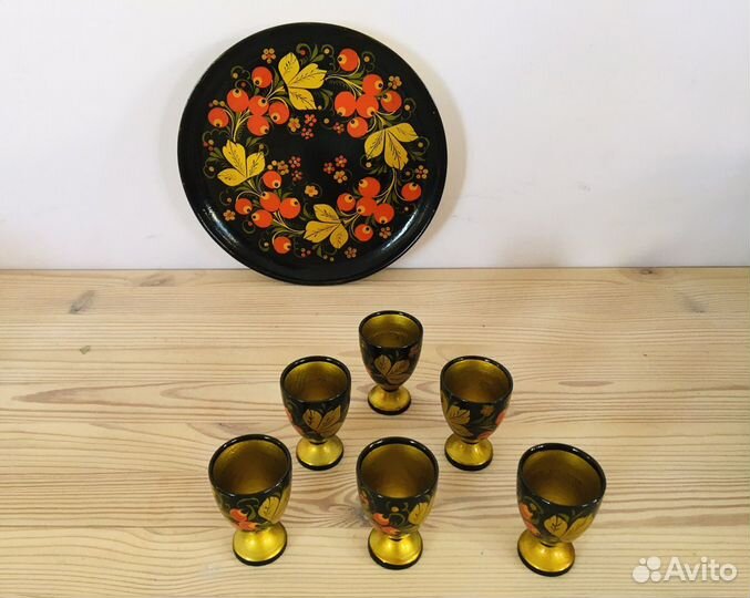 Набор для вина хохлома