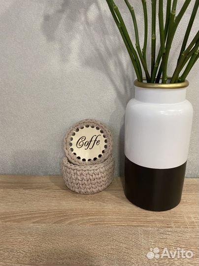 Трикотажная корзинка-шкатулка