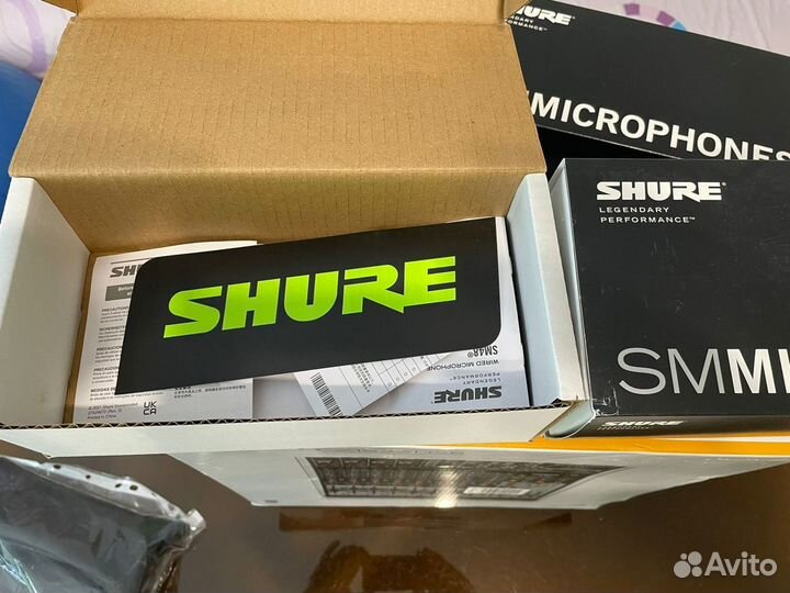 Микрофоны shure SM 48 со стойкой и кабелем