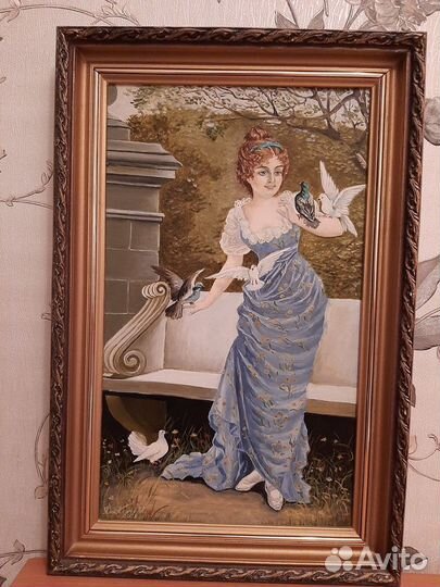 Картины маслом в деревянных рамах