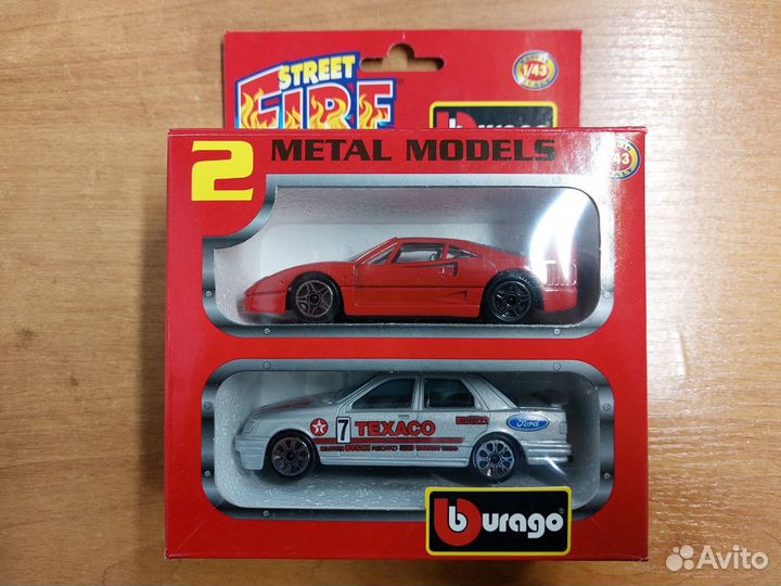 Модели Ferrari F40 + Ford Sierra 1:43