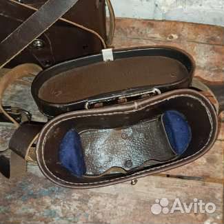 Кофр футляр для бинокля 6/30, 8/30, Кожаный, СССР