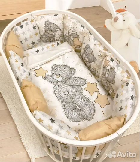 Бортики в кроватку мишка Тедди