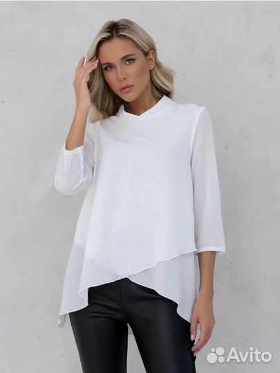 Блузка женская белая 46р новая
