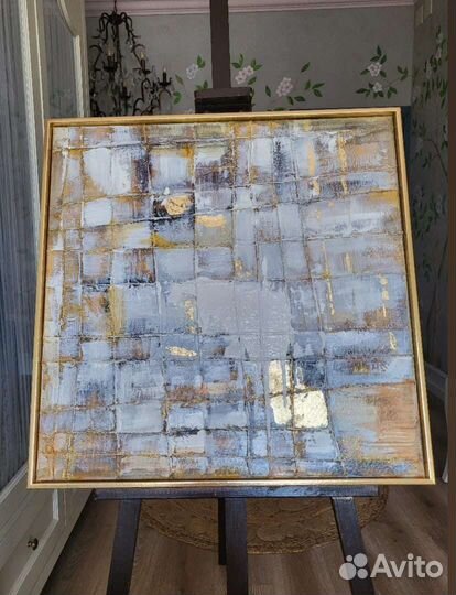 Картина акрил поталь лак в изысканной раме