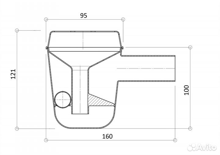 Сифон для кондиционера, капельная воронка RexFaber