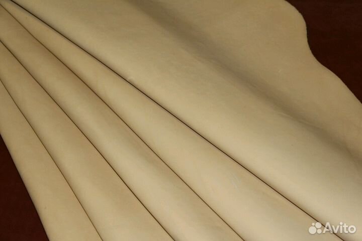 Натуральная кожа. Краст бежевый