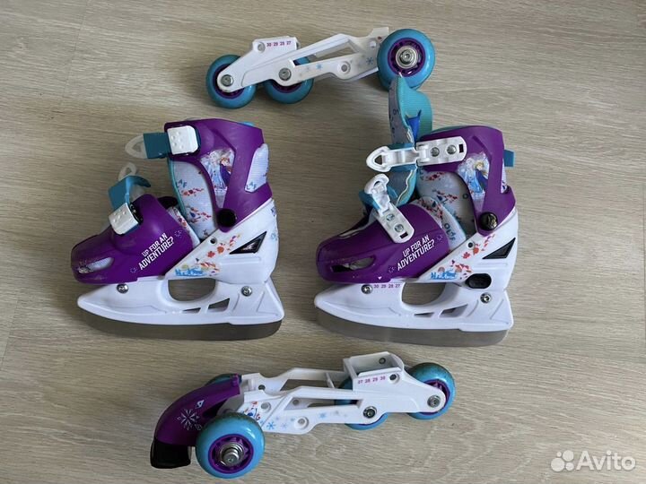 Коньки и ролики 2 в 1