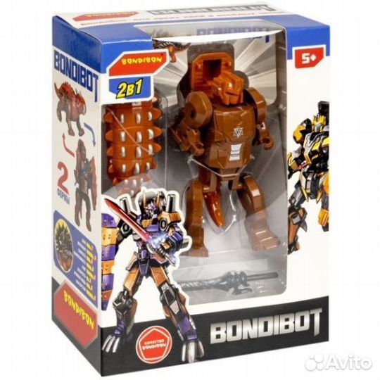 Трансформер 2в1 Bondibon робот-динозавр анкилозавр