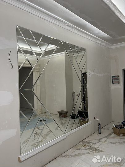 Зеркальное панно/ромбики/настенные