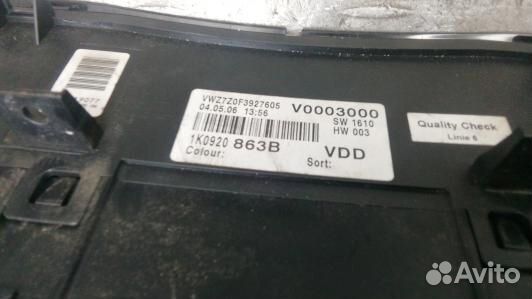 Щиток приборов volkswagen golf plus (71T20IT01)