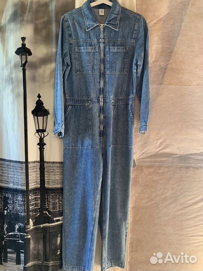 Джинсовый комбинезон женский