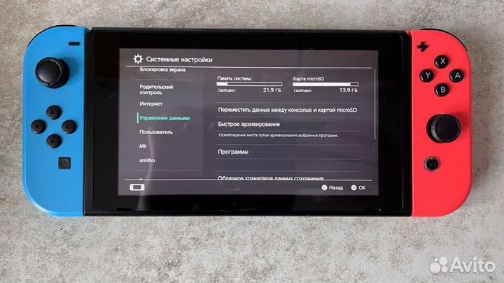 Nintendo Switch rev 1 прошитая + 128gb