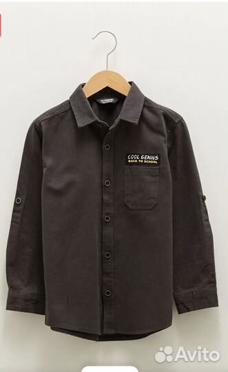 Джинсовая рубашка 122 новая