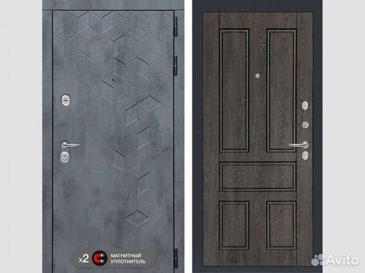 Входная дверь Бетон 10 - Дуб филадельфия графит