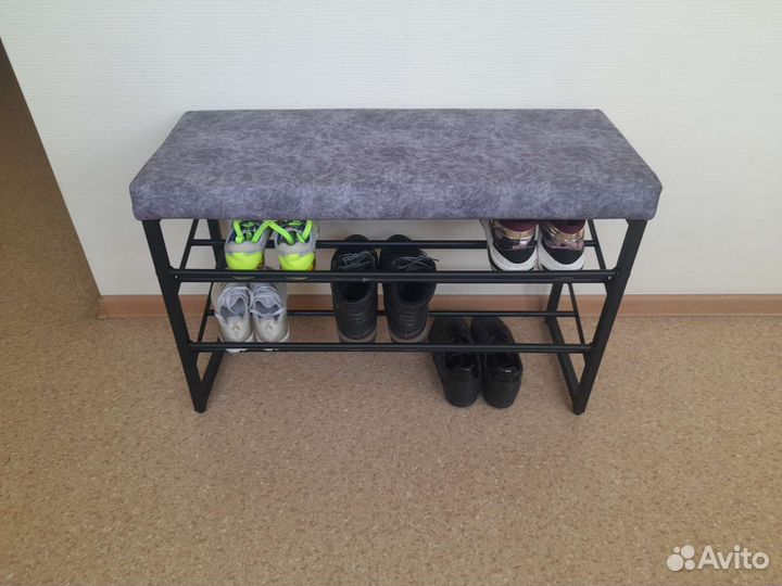 Обувница, подставка для обуви с мягким сиденьем