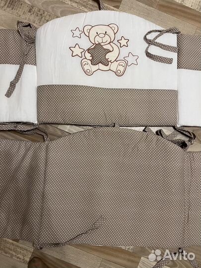 Бортики в детскую кроватку и одеяло