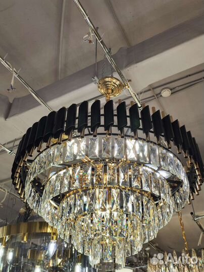 Люстра подвесная потолочная дизайнерская хрусталь