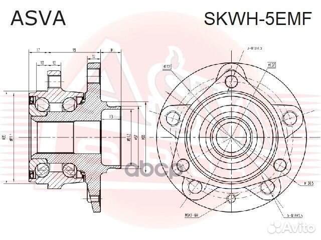 Ступица колеса перед прав/лев skwh5EMF asva