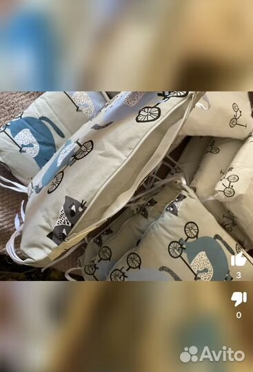 Набор бортиков в кроватку