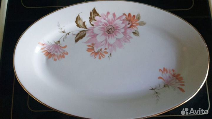 Блюдо овальное + Блюдо для рыбы СССР фарфор