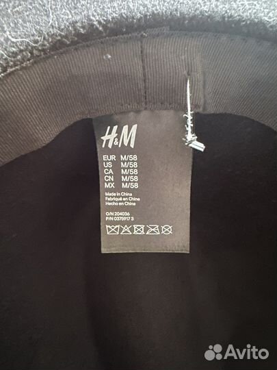 Шляпа H&M велюровая