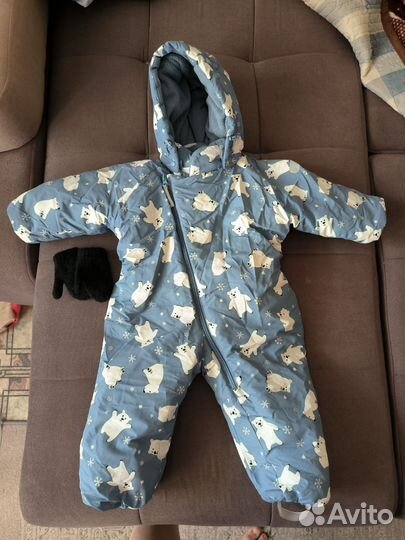 Зимний комбинезон 80 для мальчика