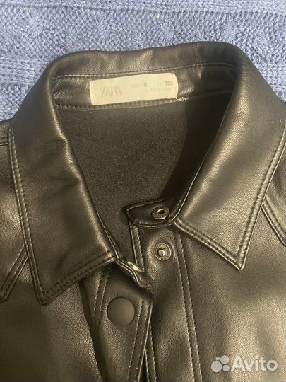 Кожаная рубашка zara детская