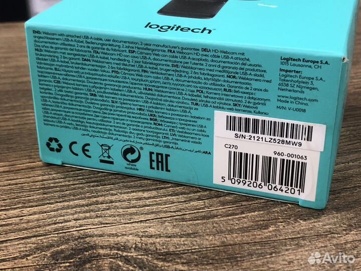 Вебкамера logitech c270