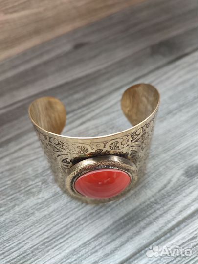 Браслет из латуни с рисунком