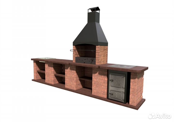 Печь барбекю новые модульные