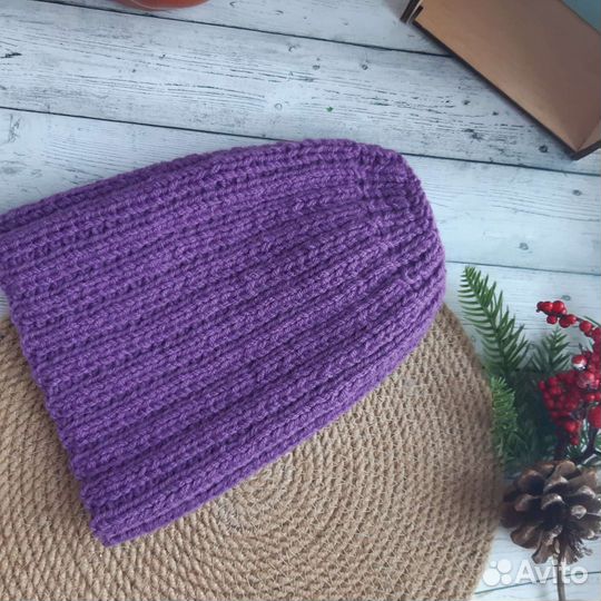 Шапка женская вязаная ручная работа